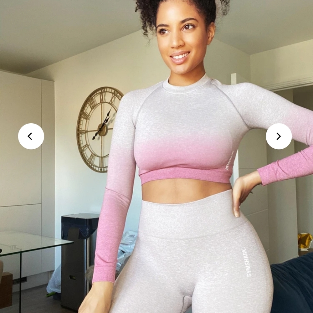 Gymshark Adapt Ombre Seamless Long Sleeve Crop Top